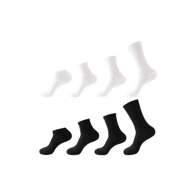 Primeet Mid Calf Socks Men's 5 Pack White-4