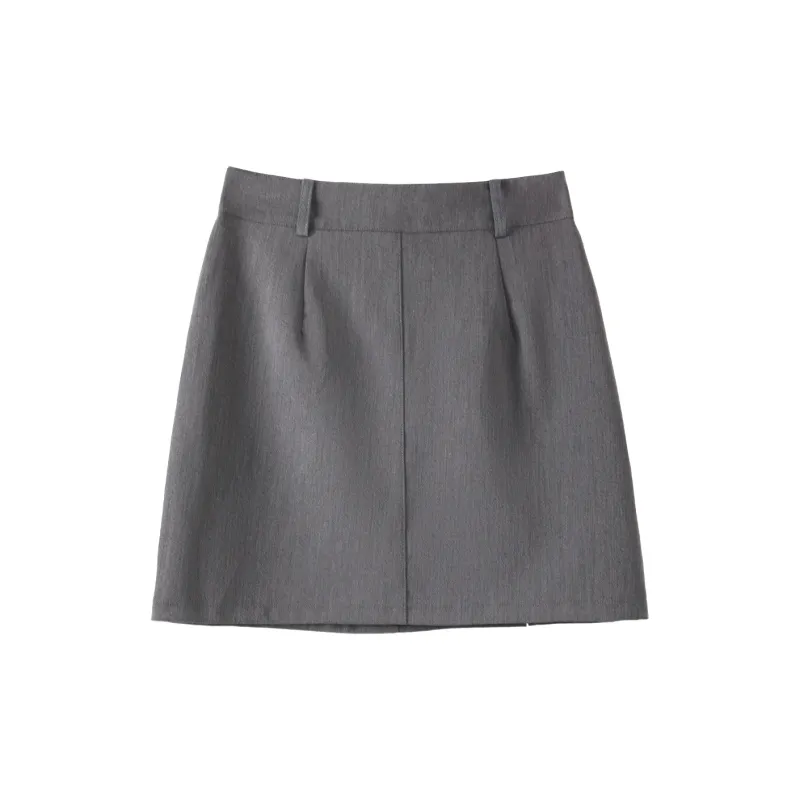 0571 Family Casual Short Skirts Women's Gray-1