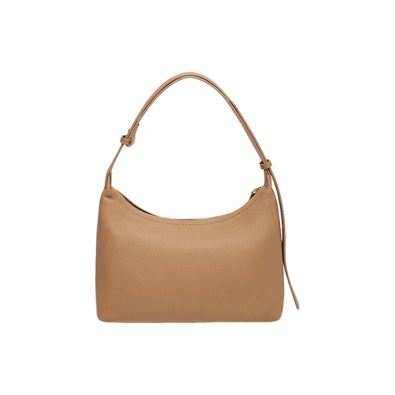 Marino Orlandi Cow Leather Crescent Bag Shoulder Bag Handbag Large Size Women's Brown/Black/White-24