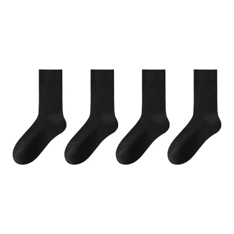 Left Divided By Right Mid Calf Socks Men's 4 Pack-1
