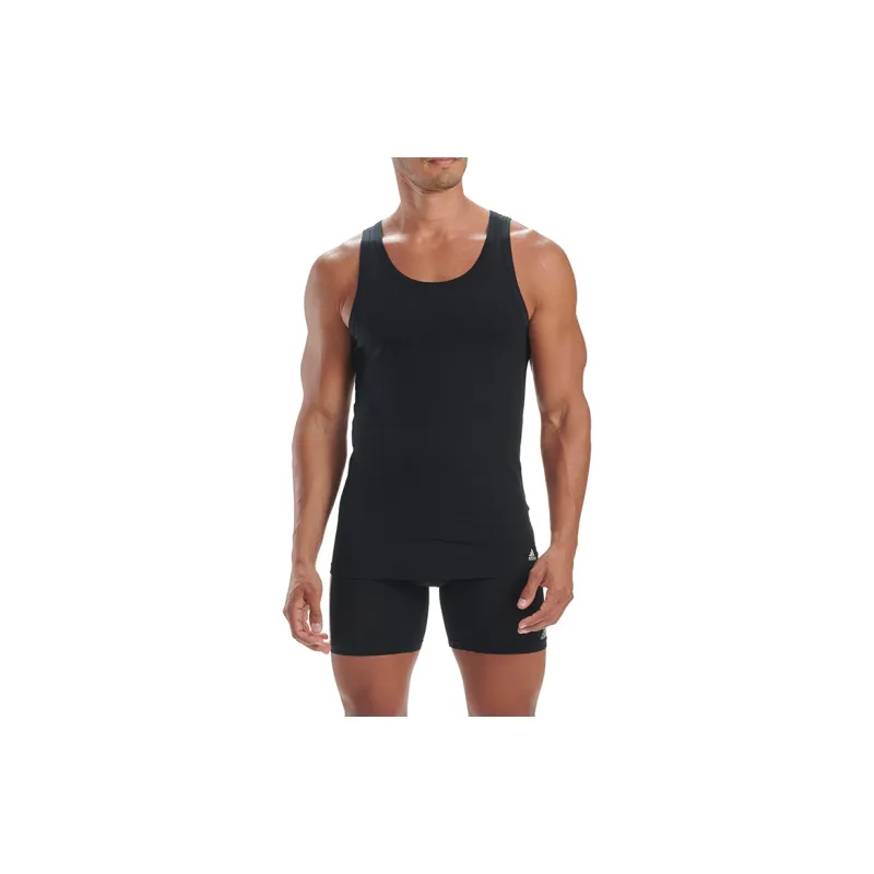 Adidas Solid Color Stretch Slim Fit Crew Neck Men's 2 Pack Black-5