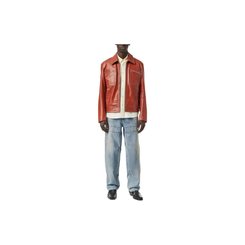 DIESEL Jackets Coats Men's Red Brown-1