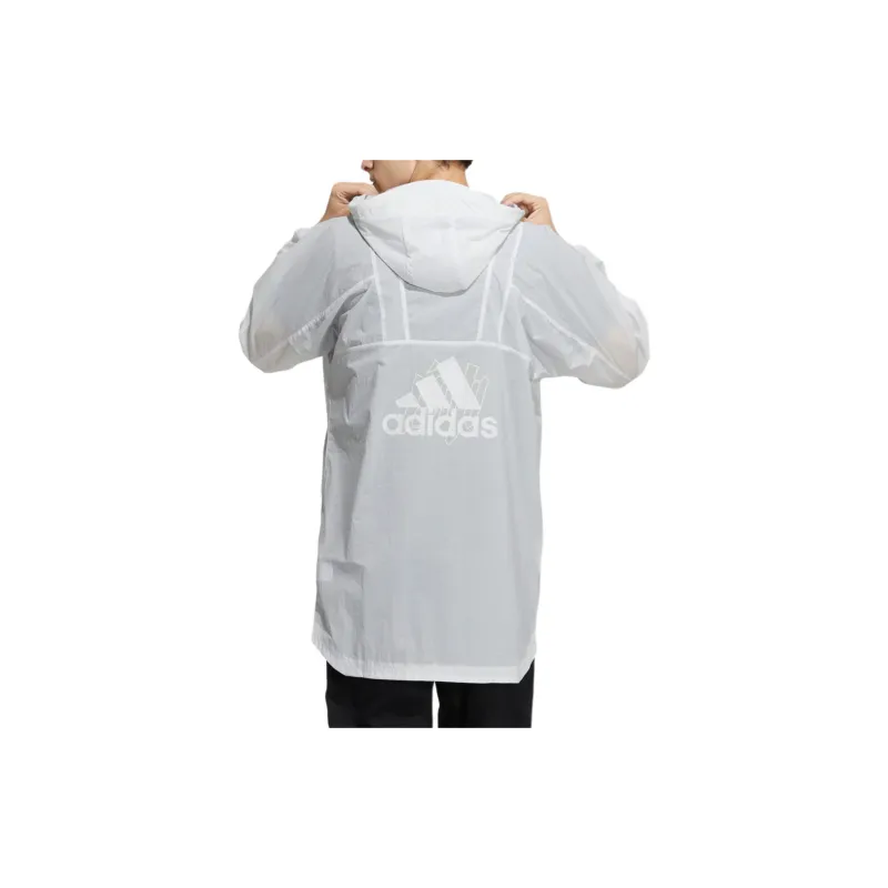 Adidas PARKA WOVEN JACKET Jackets & Coats Unisex Dot Gray/White-2