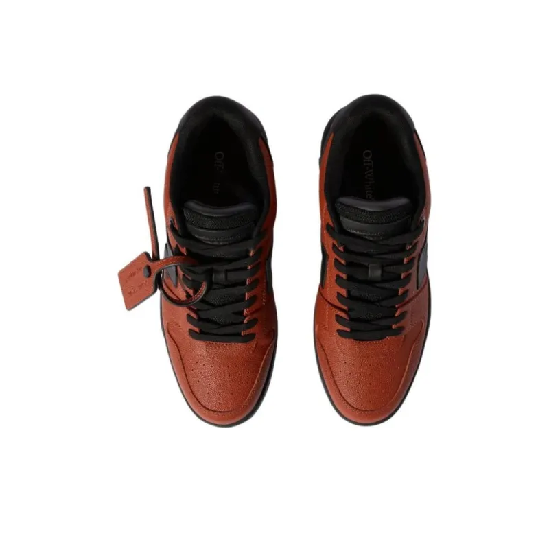 OFF WHITE Out Of Office 'OOO' Low Tops Basketball Leather-4