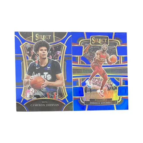 PANINI 2023 24 SELECT Cameron Johnson+Mitchell Blue Fold Teca Player Card Access Pass Sports Cards 2 Pcs