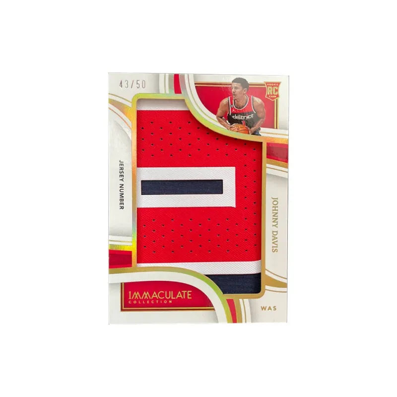 PANINI John Davis 2022 23 Immacurate New Show RC 43/50 Big Window Cut off Card Ball Star Card Pass. Sports Cards 1 Pc-0