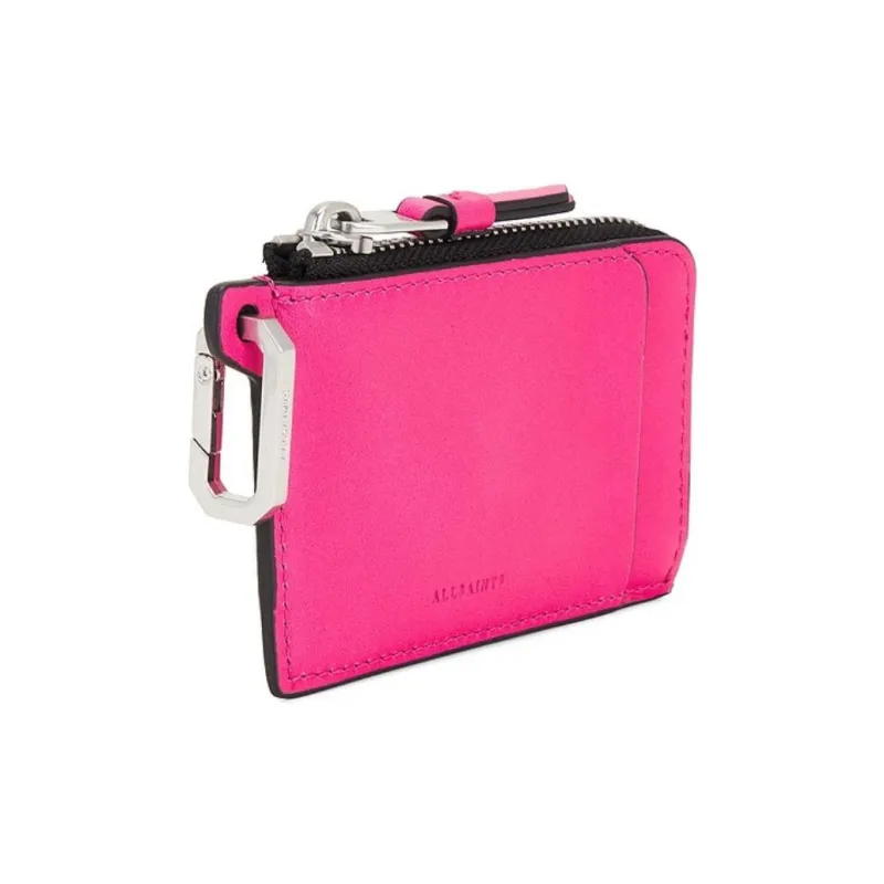 ALLSAINTS Cow Leather Wallet Women's Bright Pink-1