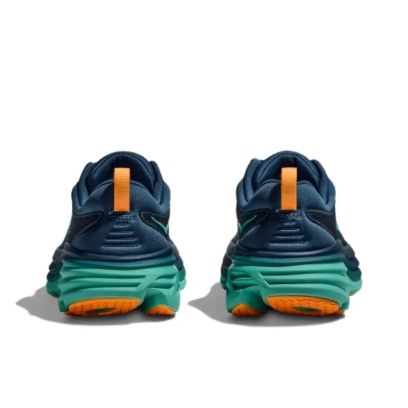 HOKA ONE ONE Bondi 8 Anti Slip Wear Resistant Low Top Casual Running Shoes Men's Blue-5