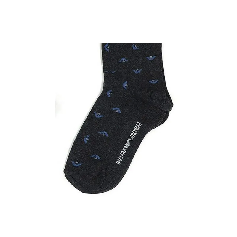 EMPORIO ARMANI Knee High Socks Women's 1 Pack Blue-5