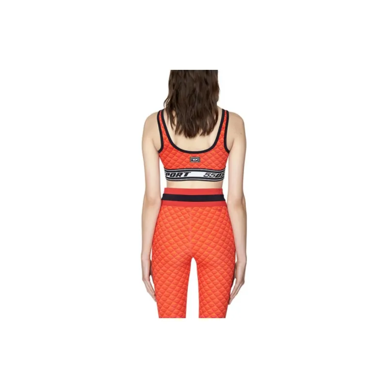DIESEL Logo Embroidered Sports Bra-2