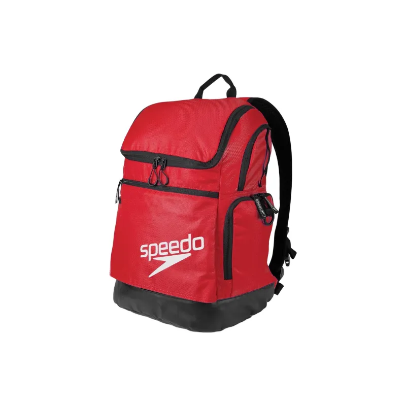 Speedo Canvas Backpack Unisex Red & Black-1