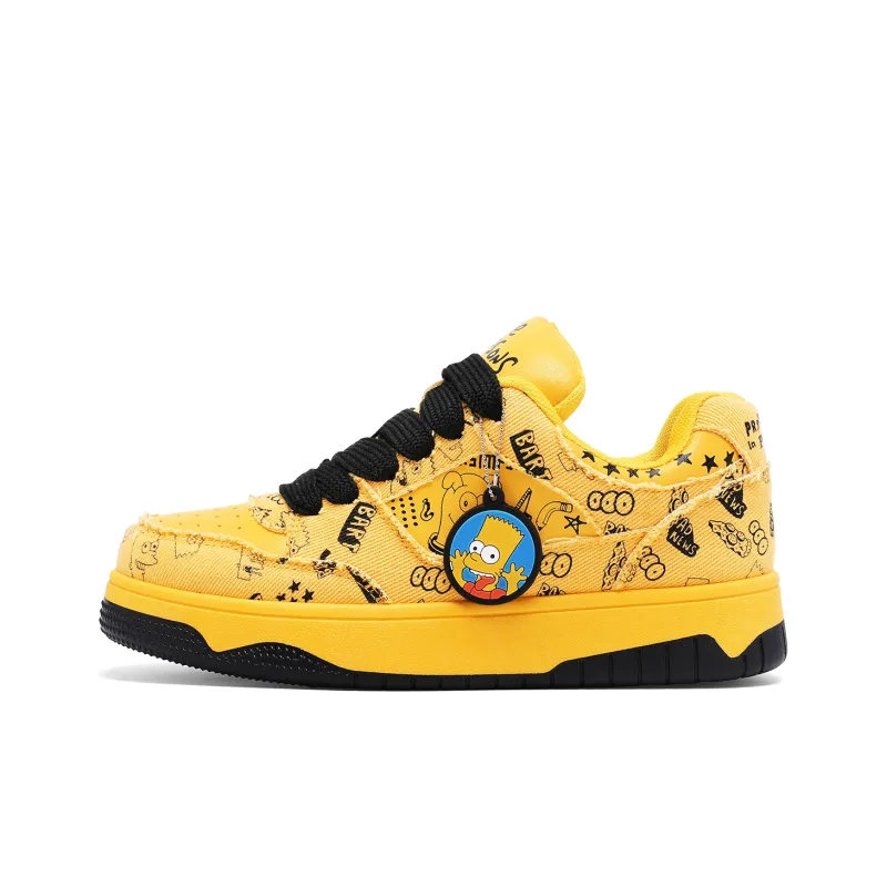 The Simpsons Skateboard Shoes Unisex Low Top Yellow/Beige/Black-15