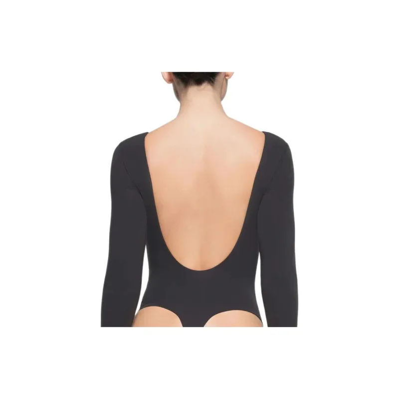 Skims Swim Long Sleeve One Piece Onyx-3