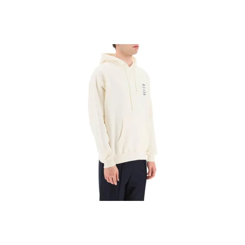 DROLE DE MONSIEUR Slogan Printed Drawstring Hoodie-1