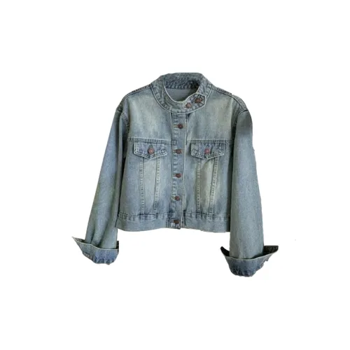 STARFEI Denim Jackets Women's Blue