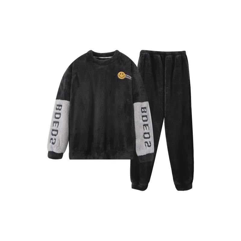 Ta Yan Winter Pajama Set Men's Black-0