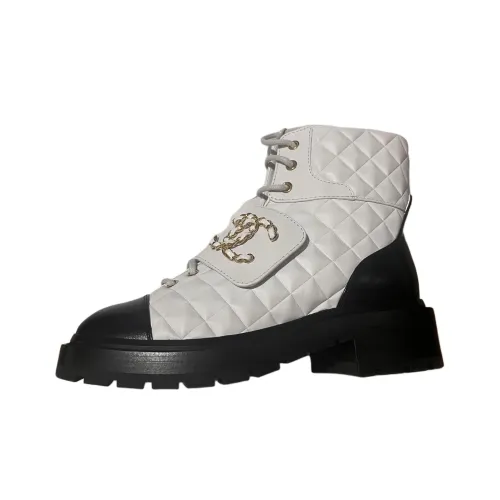 CHANEL Ankle Boots Women's White