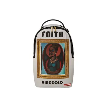 SPRAYGROUND FAITH RINGOLD Collaboration Artificial Leather Backpack Unisex White