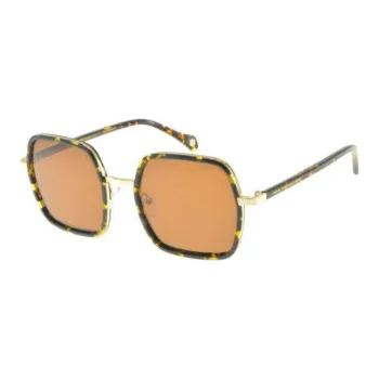 INES DE LA FRESSANGE Rectangular Sunglasses Unisex Gold