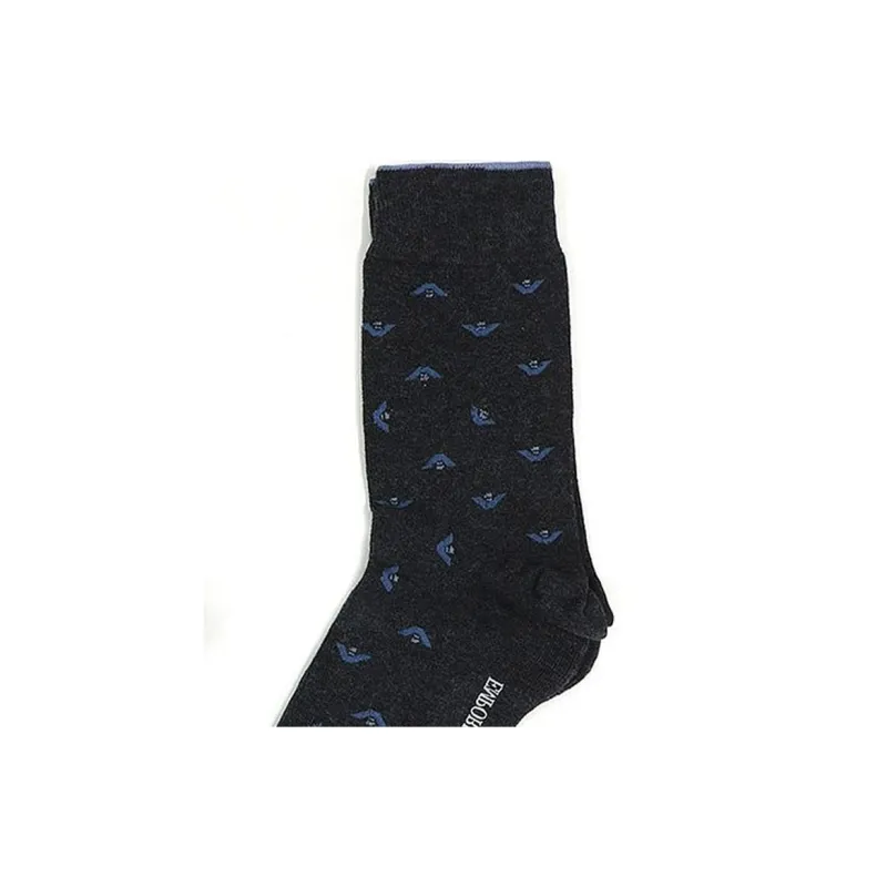 EMPORIO ARMANI Knee High Socks Women's 1 Pack Blue-3