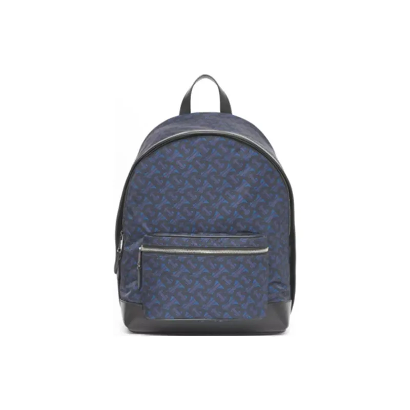 Burberry Cow Leather Backpack Men's Blue-0