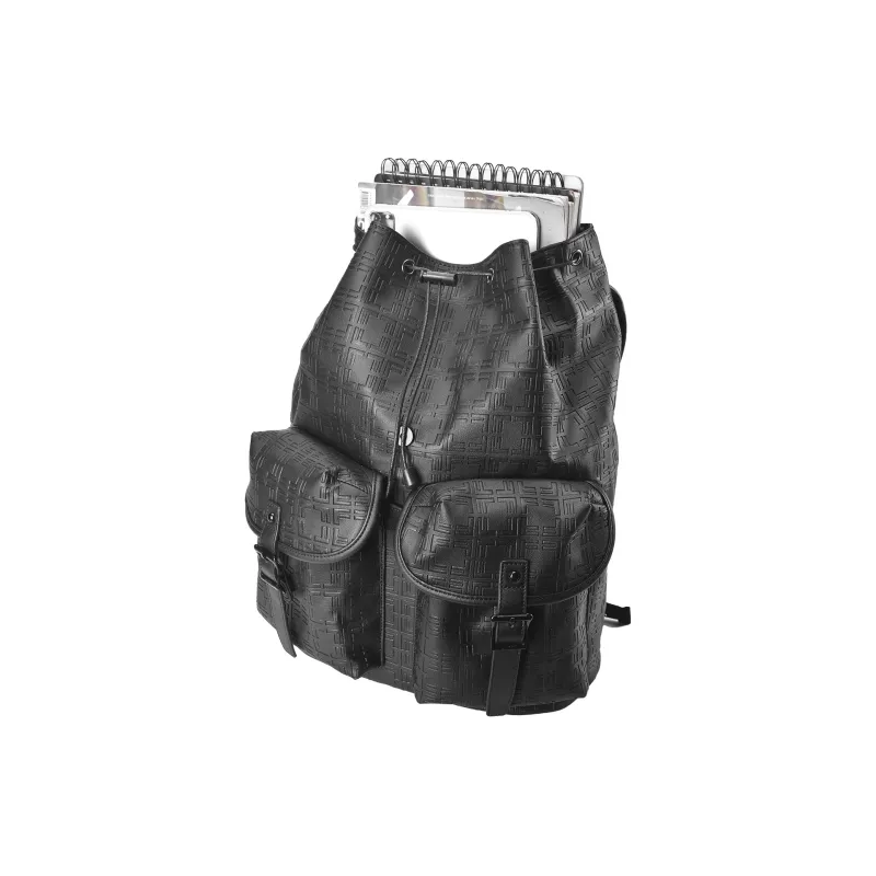 ONRF PVC Backpack Computer Backpack Large Size Men's Black-3