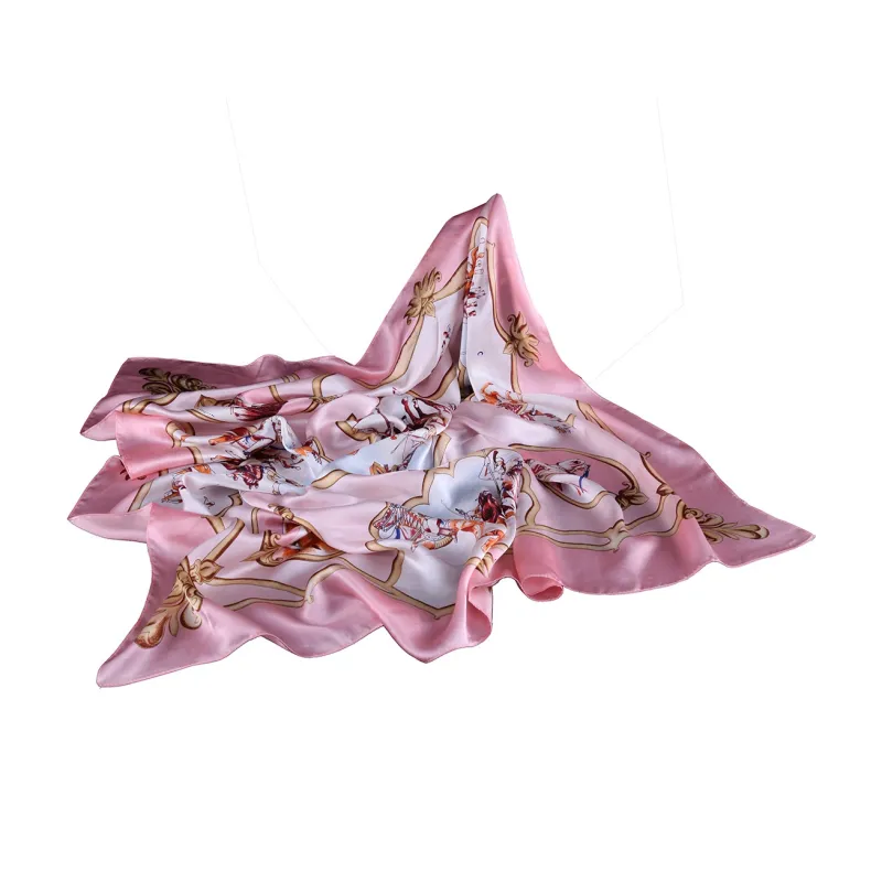 Shanghai Story 100% Mulberry Silk Scarves Women's Blue White, Gift Box Set-38