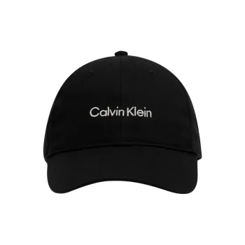CALVIN KLEIN 100% Cotton Baseball Caps Unisex Space Black