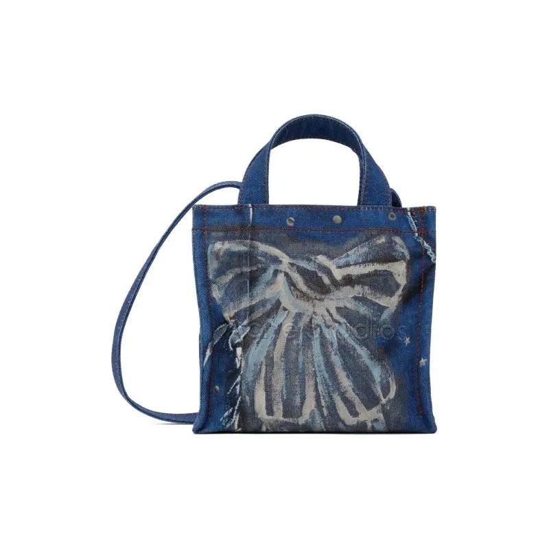 Acne Studios Cotton Tote Bag Shopping Bag Shoulder Bag Crossbody Bag Handbag Mini Women's Blue-0
