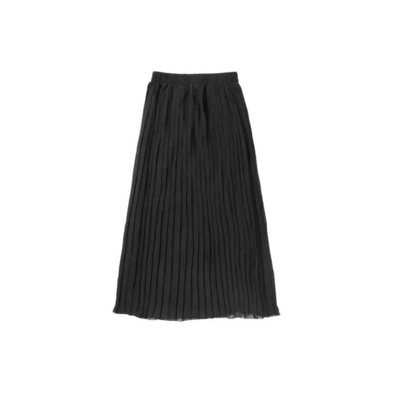 Converse Casual Long Skirts Women's Black-1