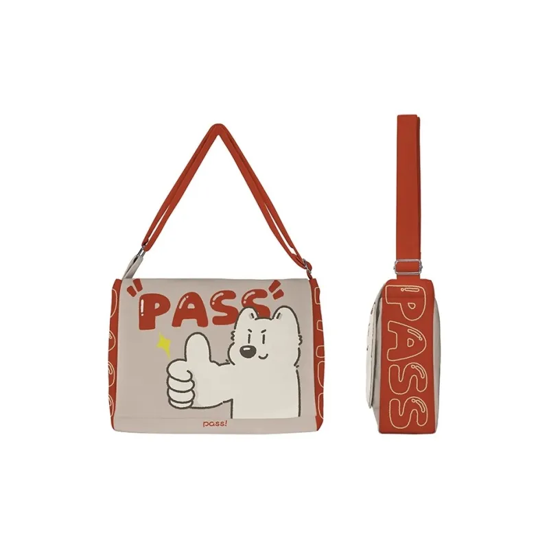 AOSONG Suede Technology Fabric Shoulder Bag, Crossbody Bag Unisex Red-1