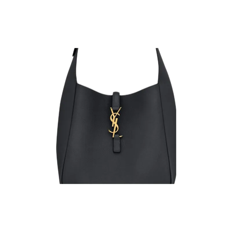 SAINT LAURENT LE5A7 Grained Leather Small Shoulder Bag Women's Abyss Blue-4