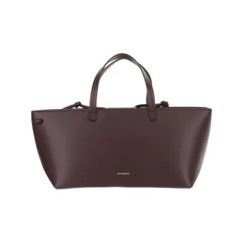JIL SANDER Cow Leather Tote Bag Shopping Bag Handbag Women's Plum Colored