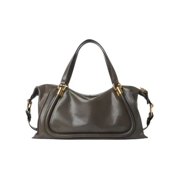 Chloe Natural Shiny Calfskin Crossbody Bag Shoulder Bag Women's 1Flannel Gray