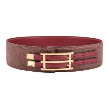 ETRO Paisley print Leather Belt