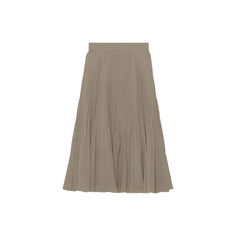 ARITZIA Wilfred New Twirl Pleated Skirt Casual Long Skirts Women's Nomad Taupe/Nomad Gray Umber-1