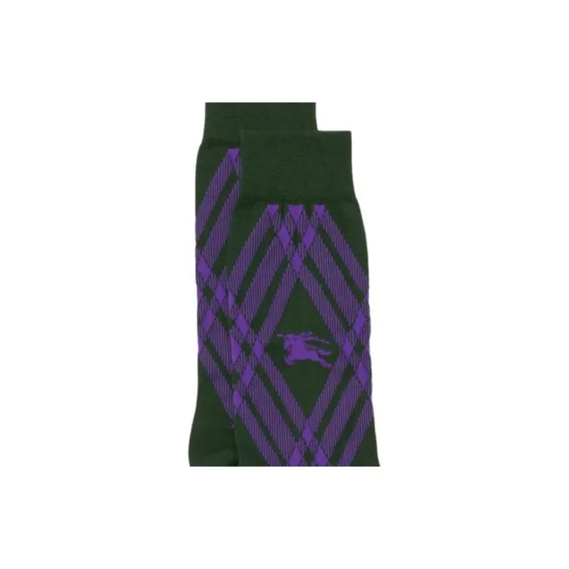 Burberry FW23 Knee-High Socks Men's 1 Pack Multicolor-3