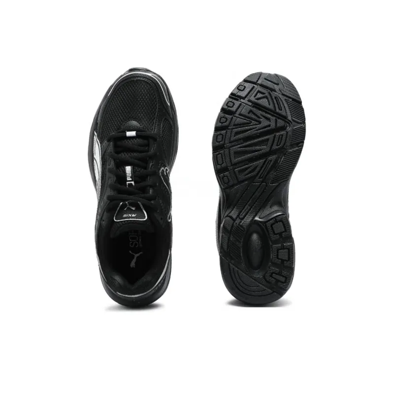 PUMA Axis Anti-Slip Wear-Resistant Low-Top Casual Running Shoes Unisex Black Silver-3
