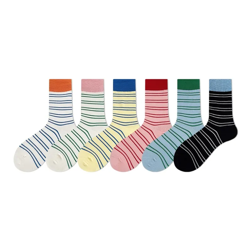 COTTON CHEESE Mid Calf Socks Women's 5 Pack-7