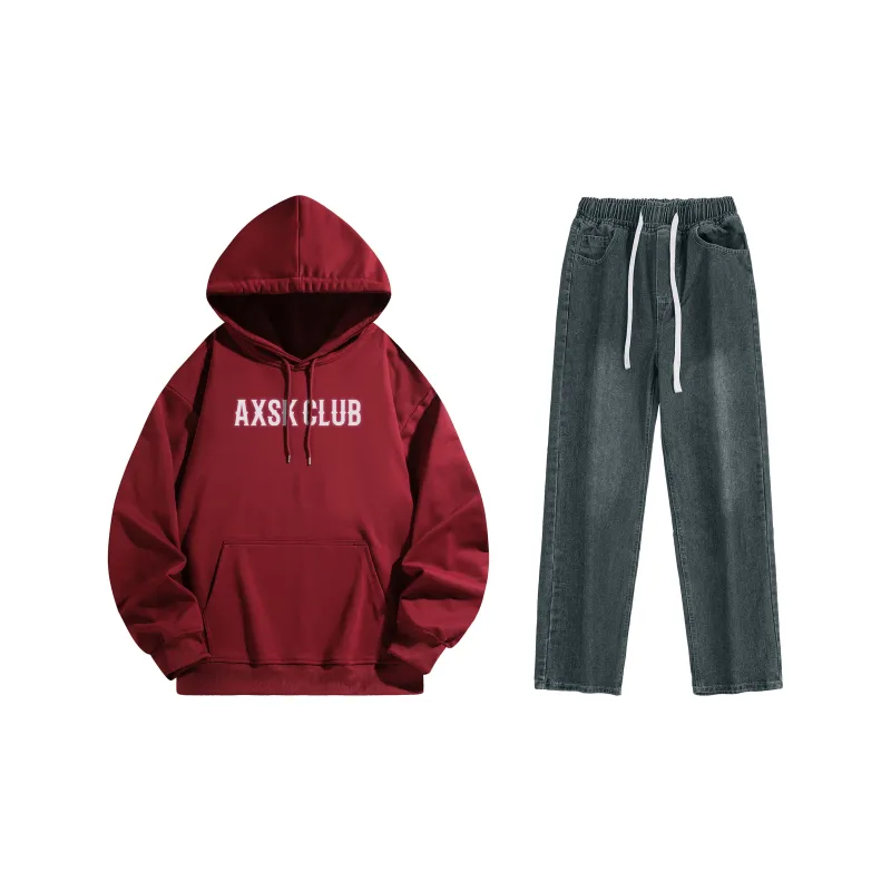 A.X.S.K Sweatshirt Sets Unisex-162