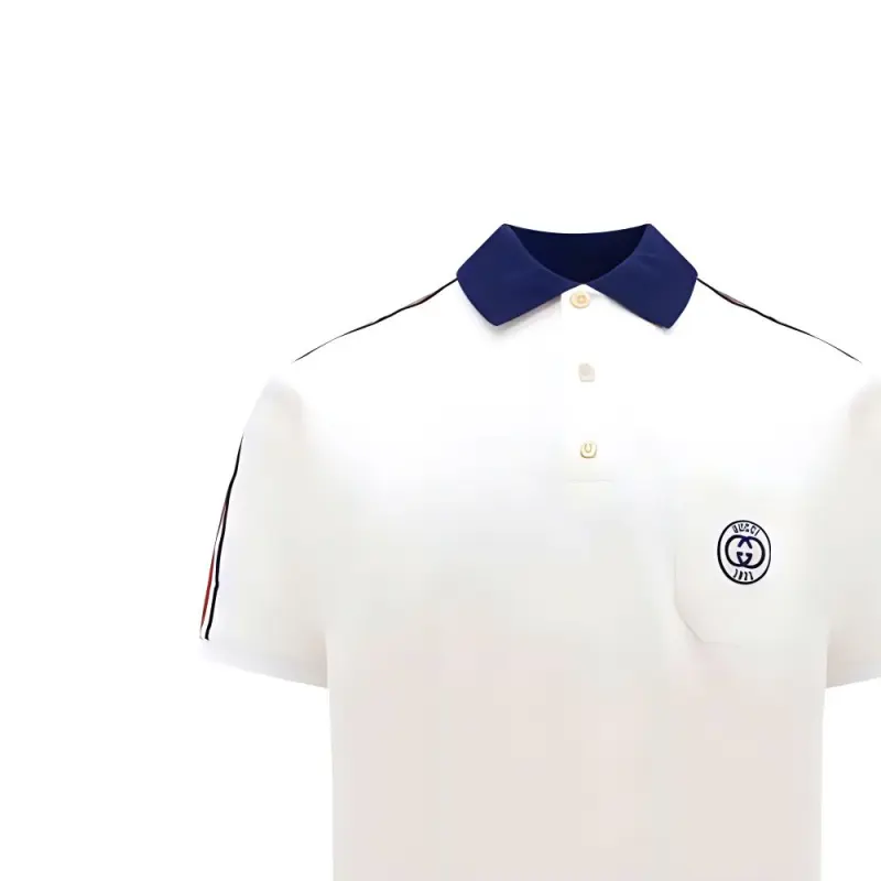 GUCCI Polo Shirts Men White-5