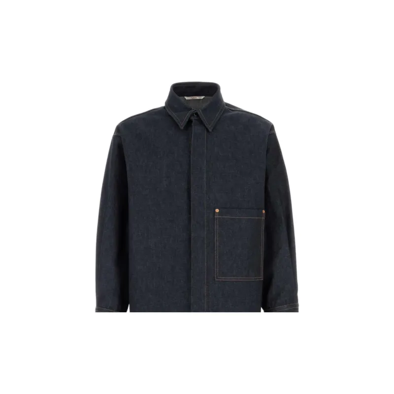 Valentino Buttoned Long Sleeved Denim Shirt-2