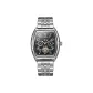 6024B Silver Case Black Dial Steel Band