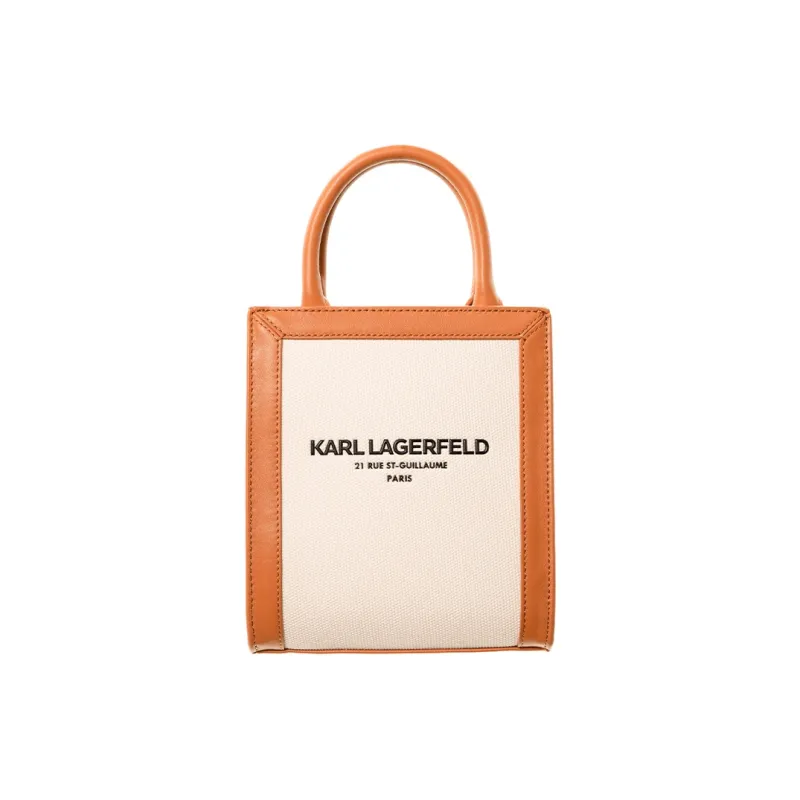 KARL LAGERFELD Cotton Crossbody Bag, One Shoulder Handbag Women's Orange-1