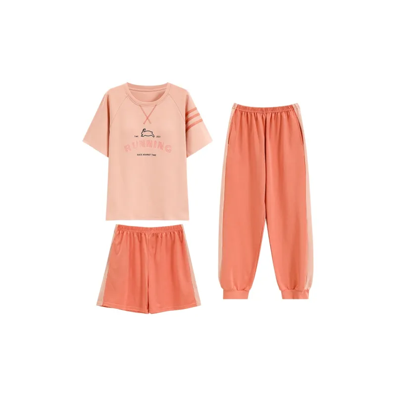 The Story Of The Flower Season Pajama Set Women's Orange-1