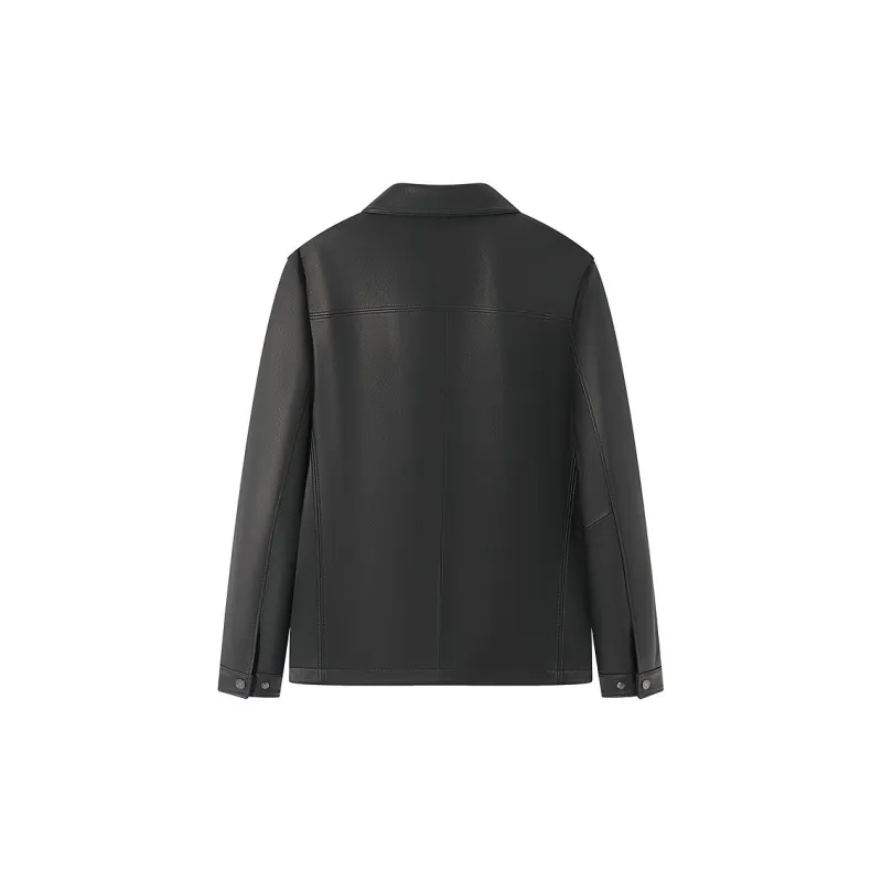 SEVEN Leather Jackets Men Black-1