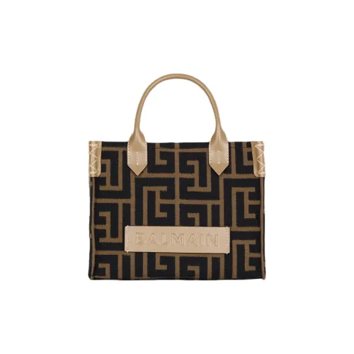 BALMAIN B-Army Labyrinth-Monogram Small Tote Bag