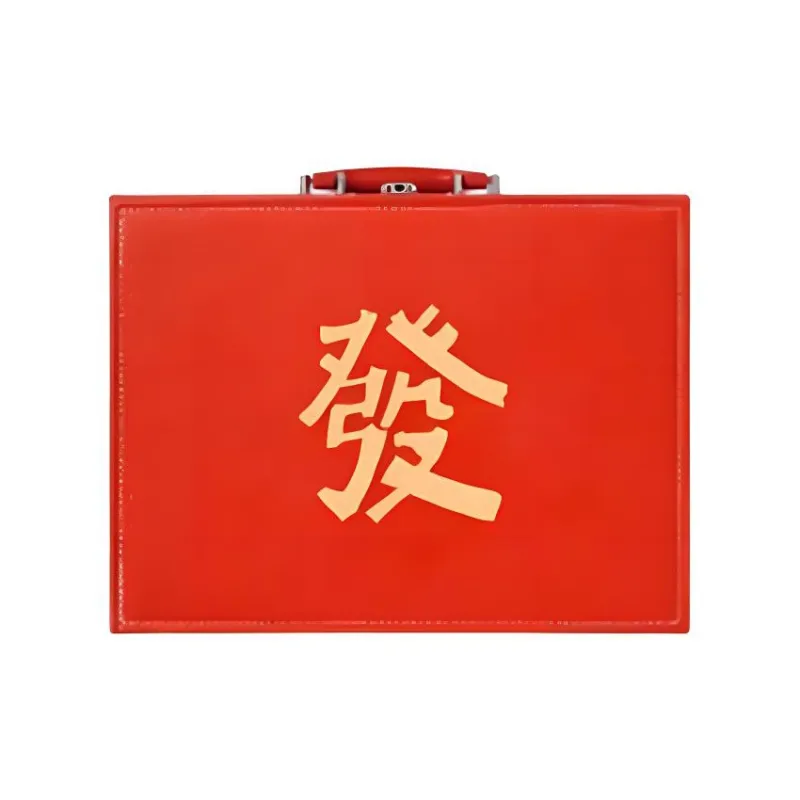 Imono Hand Crafted Mahjong Tiles For Home Use Red Board Games-5