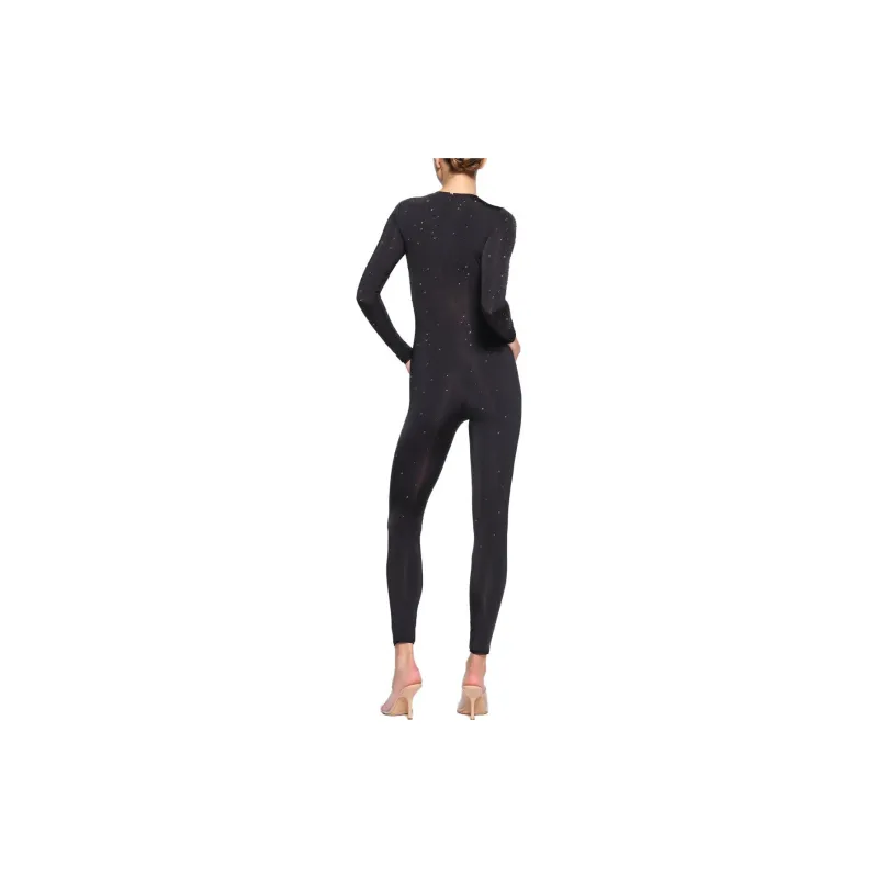 Skims X Swarovski Jelly Sheer Long Sleeve Catsuit Sienna-6