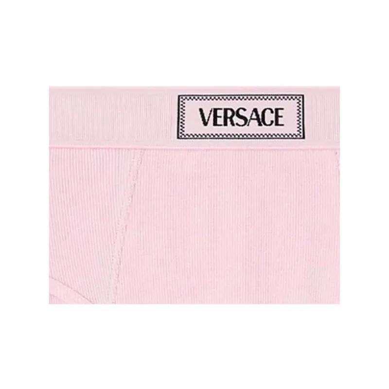 VERSACE High Waist Logo Waistband Briefs-2